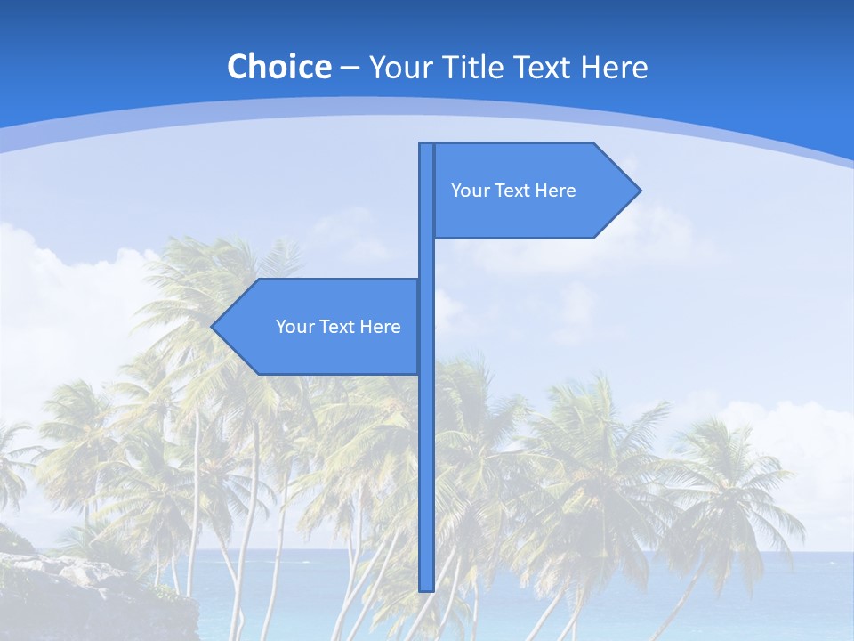 Palm Trees By The Sea PowerPoint Template