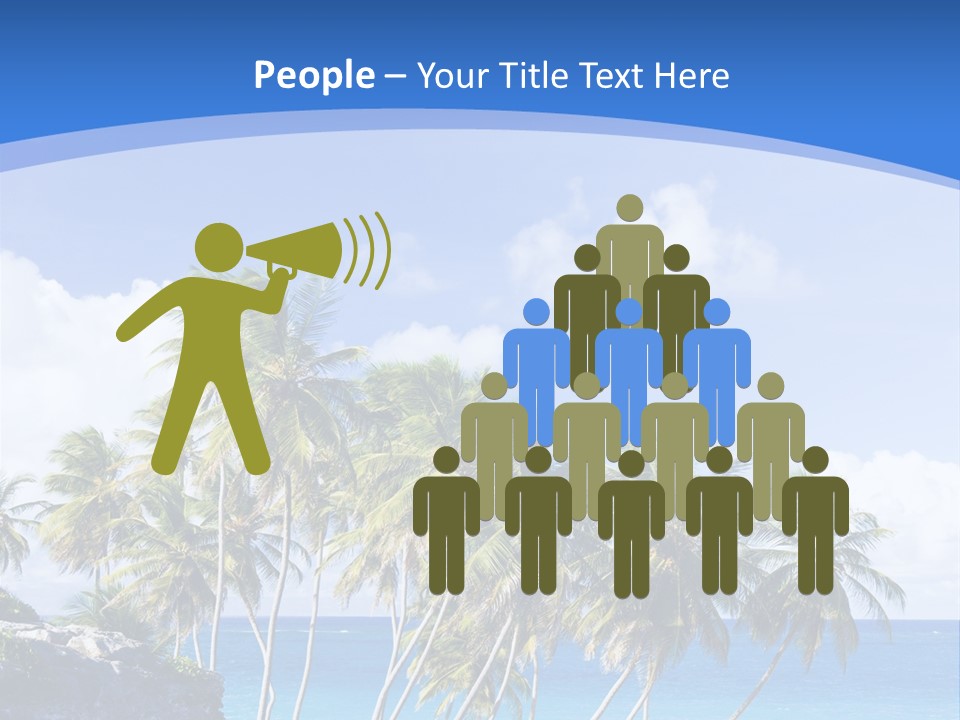 Palm Trees By The Sea PowerPoint Template