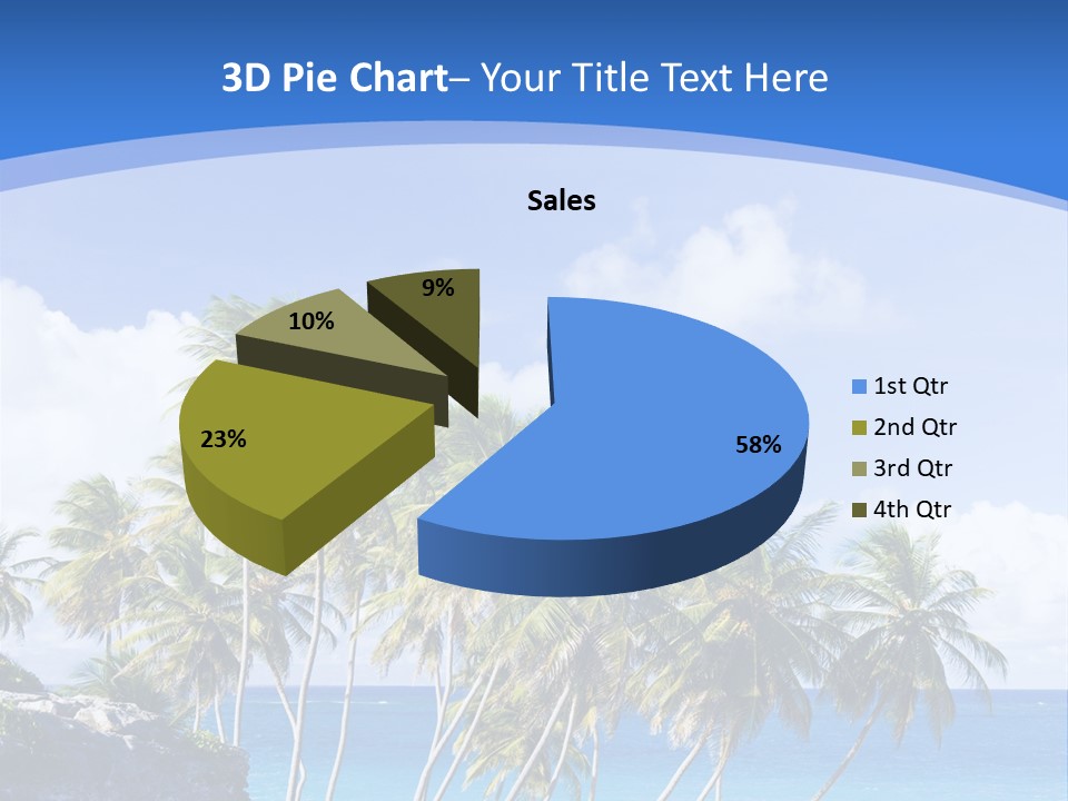 Palm Trees By The Sea PowerPoint Template