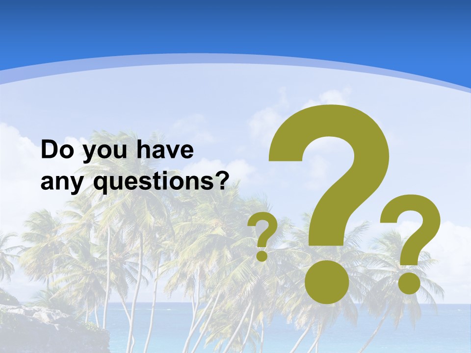 Palm Trees By The Sea PowerPoint Template