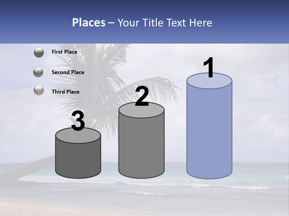 Palm Tree By The Sea PowerPoint Template