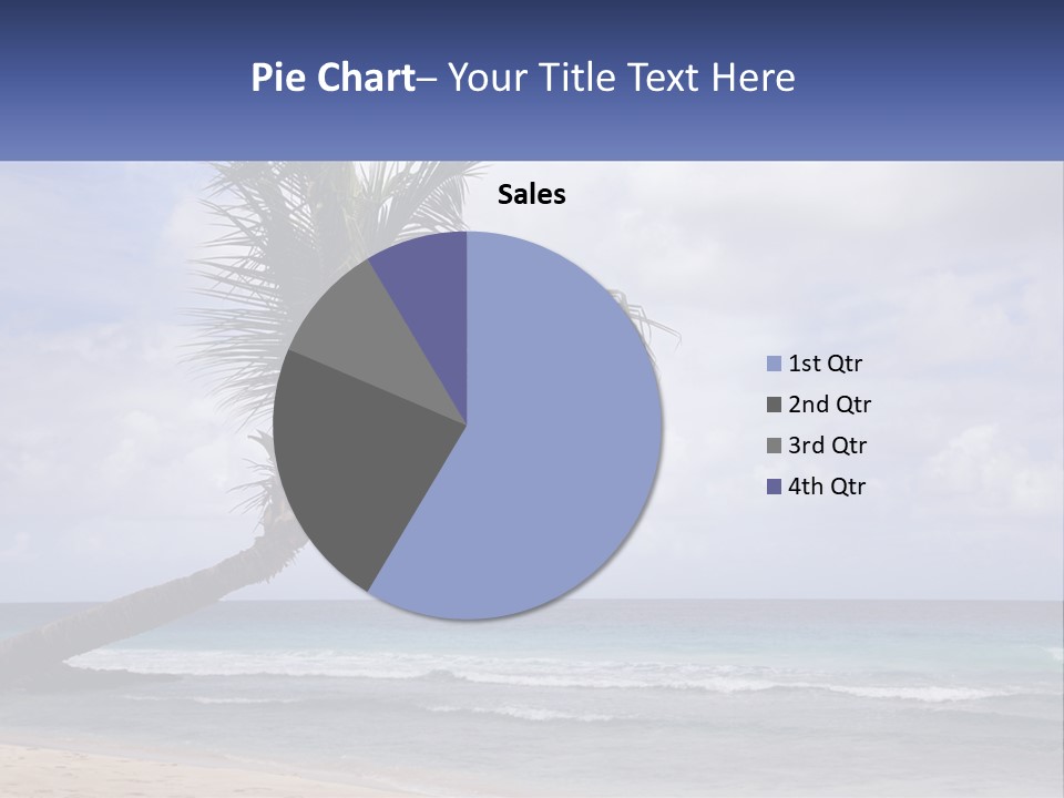 Palm Tree By The Sea PowerPoint Template