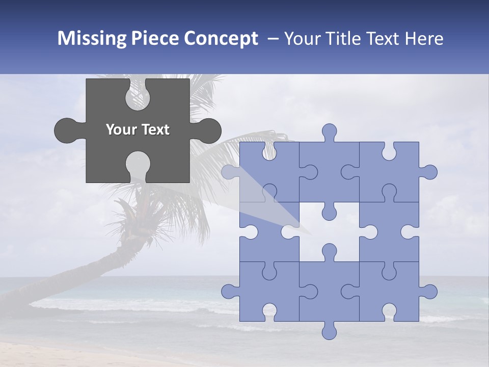 Palm Tree By The Sea PowerPoint Template