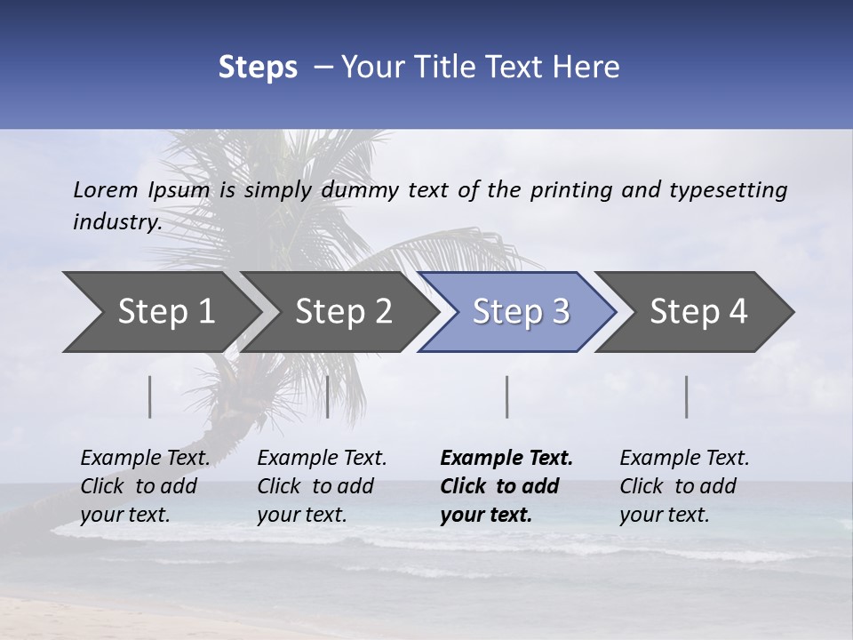Palm Tree By The Sea PowerPoint Template