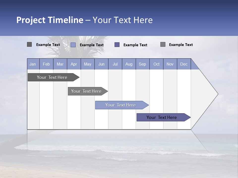 Palm Tree By The Sea PowerPoint Template