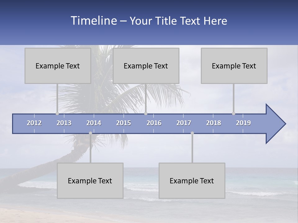 Palm Tree By The Sea PowerPoint Template
