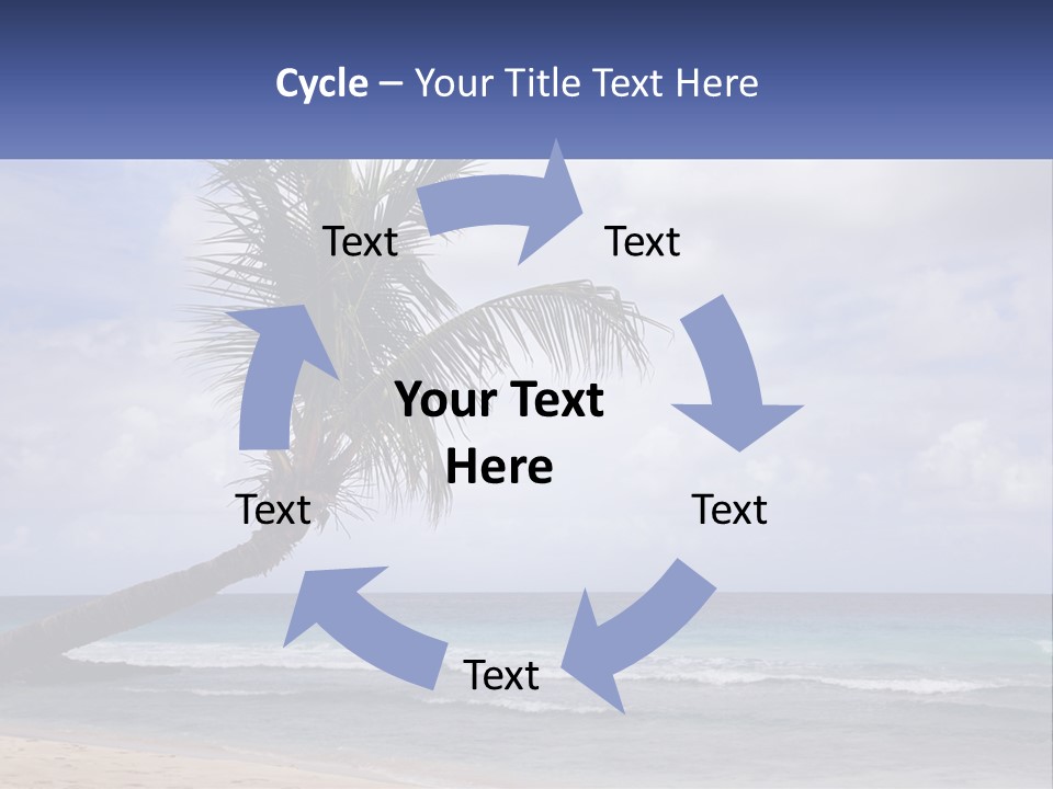 Palm Tree By The Sea PowerPoint Template