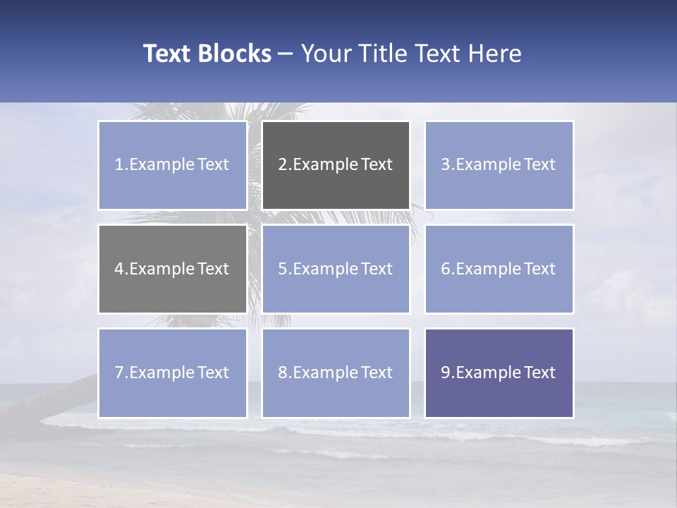 Palm Tree By The Sea PowerPoint Template