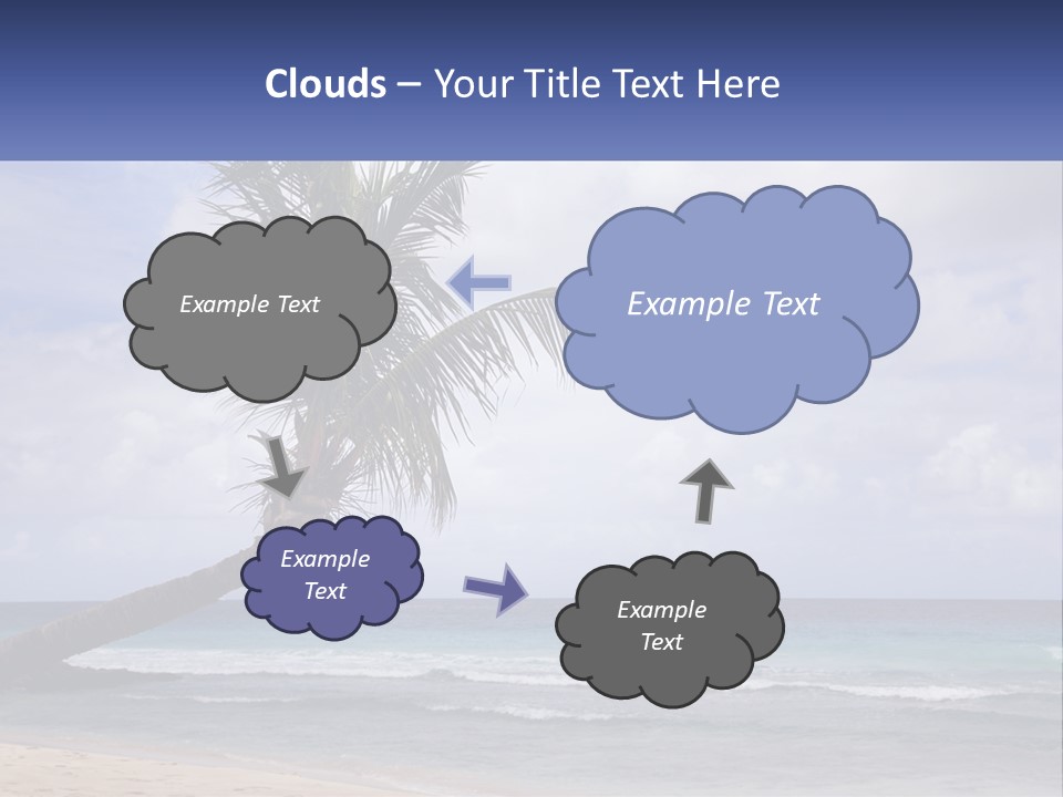 Palm Tree By The Sea PowerPoint Template