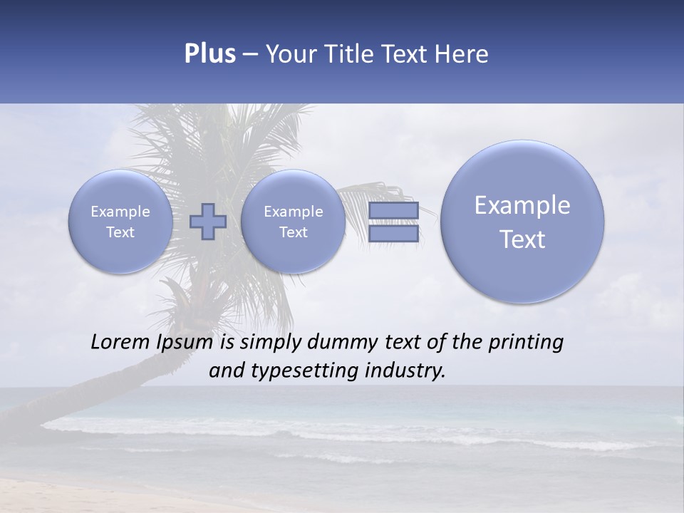 Palm Tree By The Sea PowerPoint Template