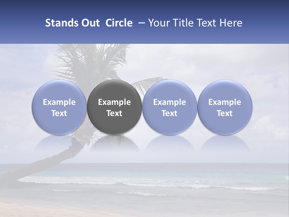 Palm Tree By The Sea PowerPoint Template