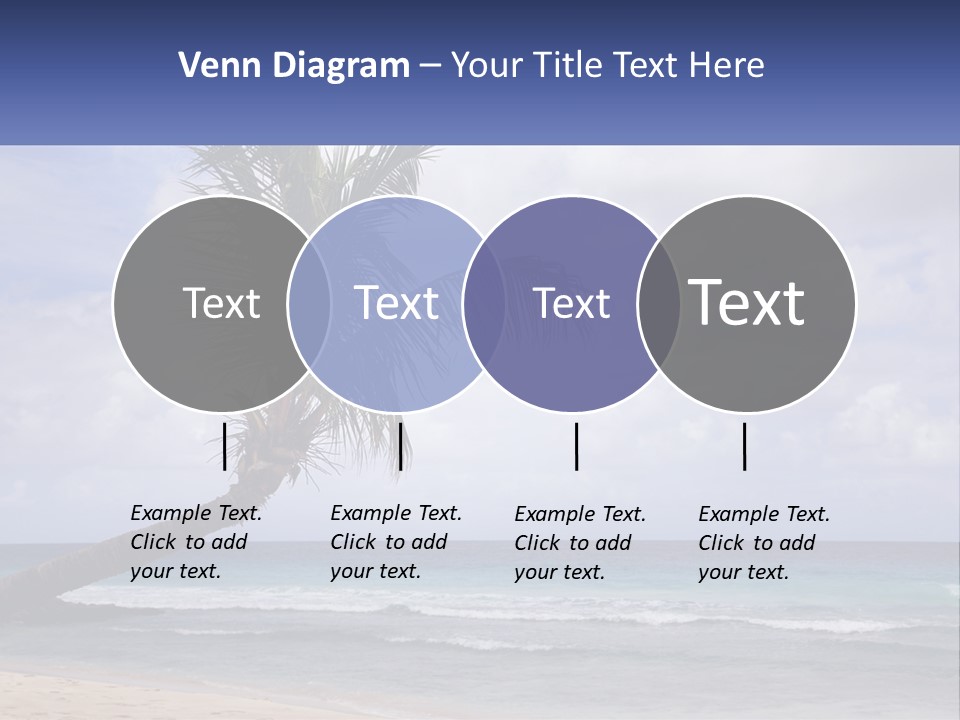 Palm Tree By The Sea PowerPoint Template