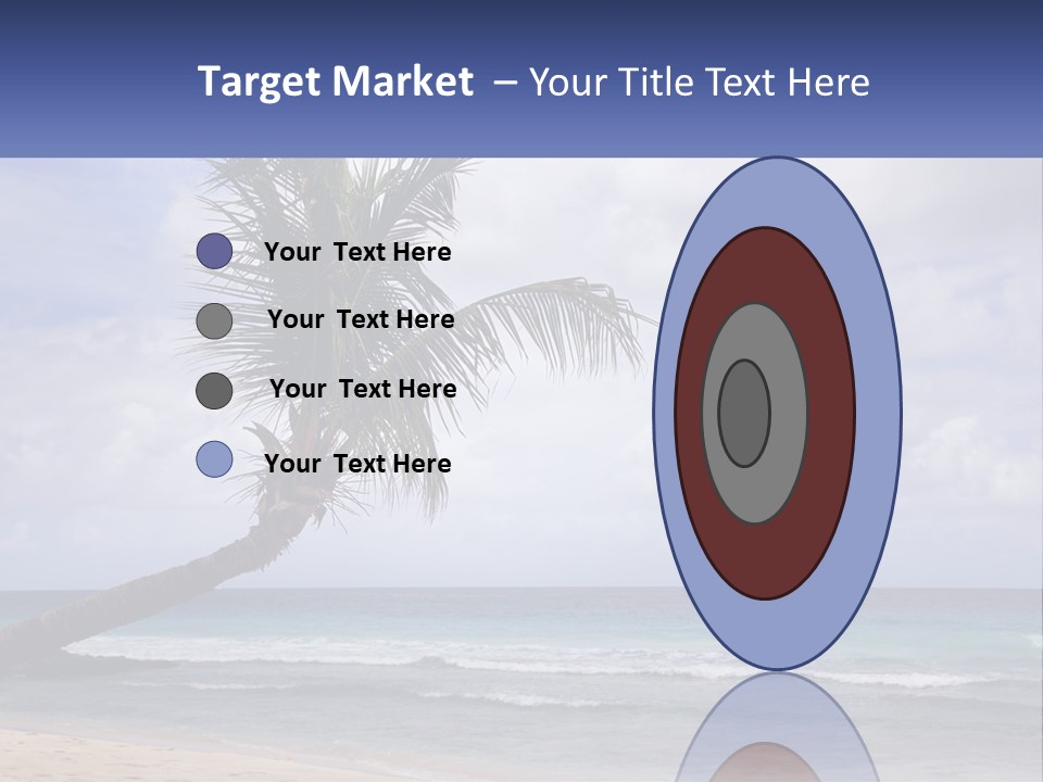 Palm Tree By The Sea PowerPoint Template