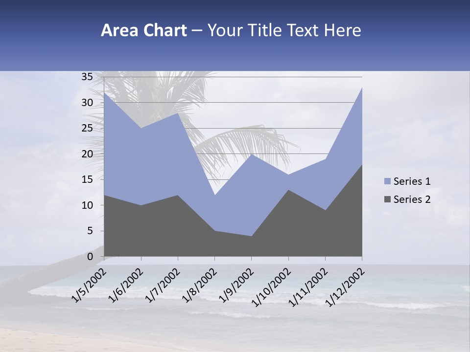 Palm Tree By The Sea PowerPoint Template