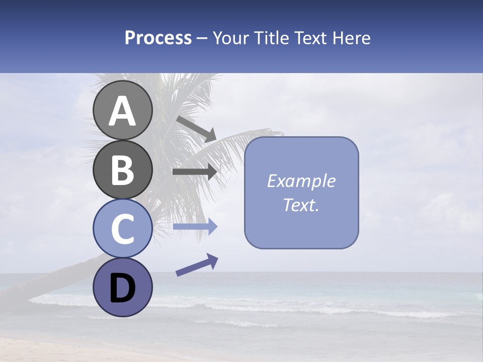 Palm Tree By The Sea PowerPoint Template