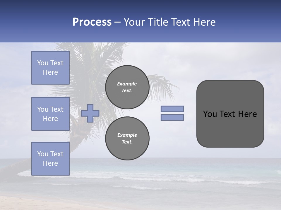 Palm Tree By The Sea PowerPoint Template