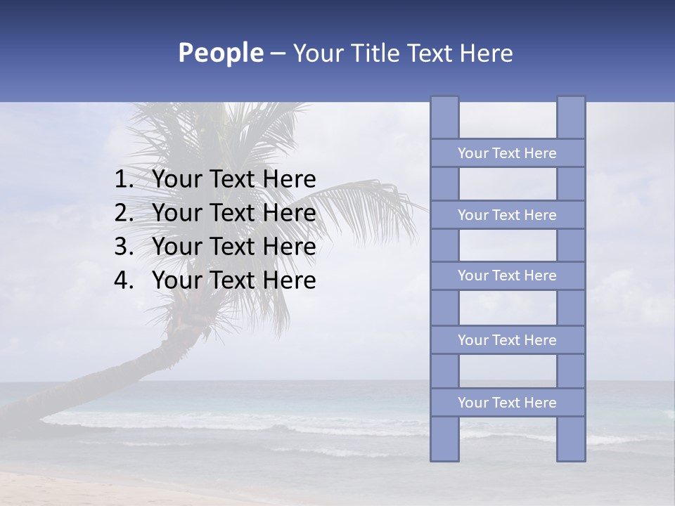 Palm Tree By The Sea PowerPoint Template