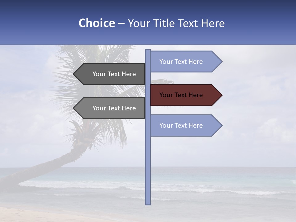 Palm Tree By The Sea PowerPoint Template