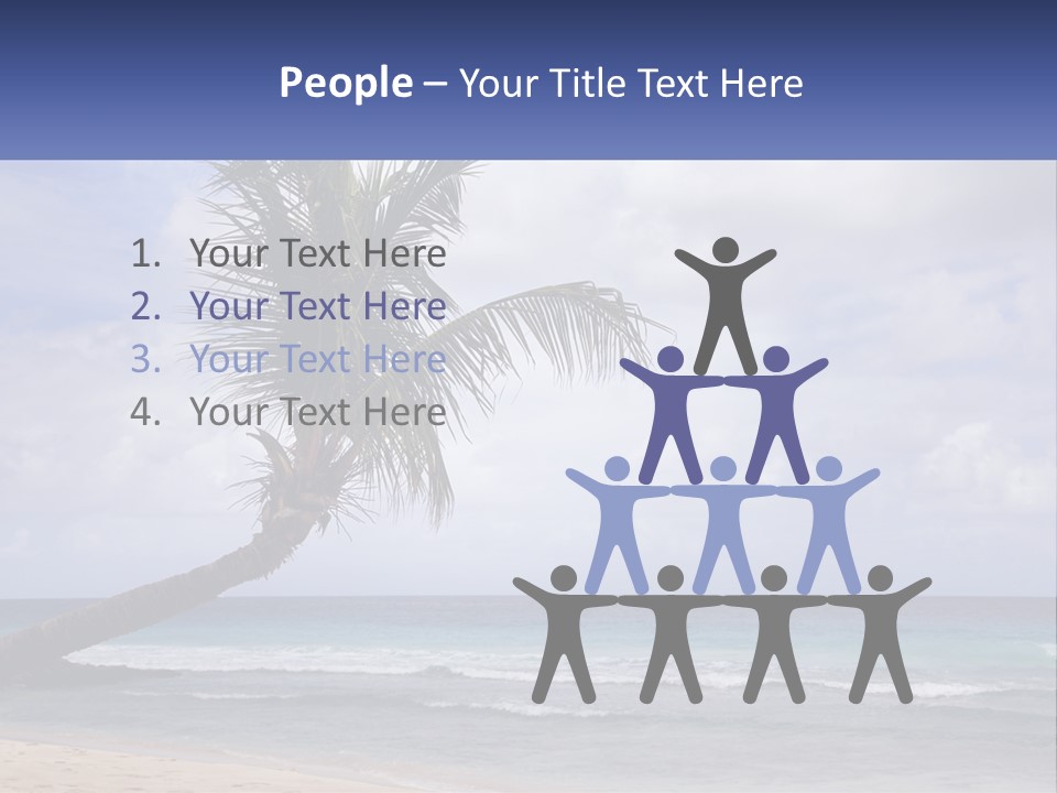 Palm Tree By The Sea PowerPoint Template