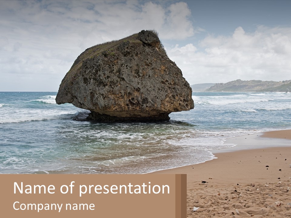 Stone In The Sea PowerPoint Template