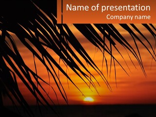 Sunset On The Sea PowerPoint Template