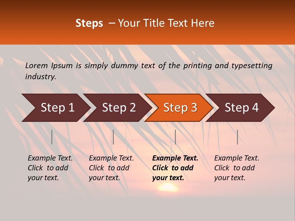 Sunset On The Sea PowerPoint Template