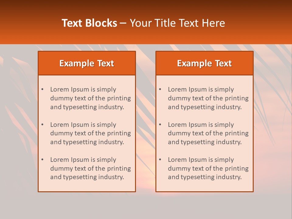 Sunset On The Sea PowerPoint Template