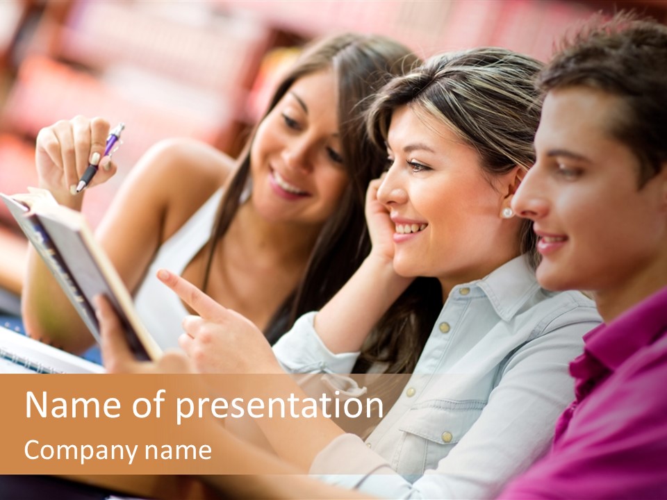 Reading A Book PowerPoint Template