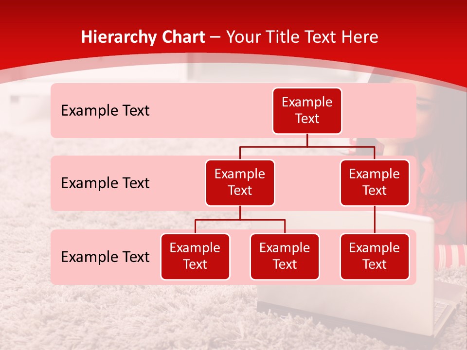 Girl With A Laptop PowerPoint Template