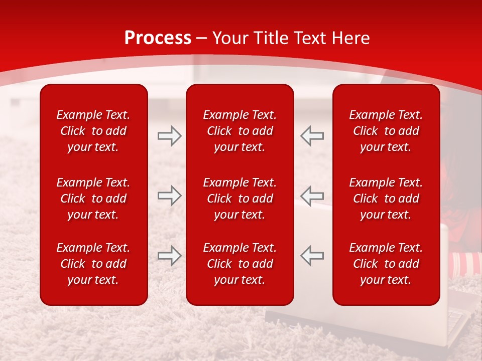 Girl With A Laptop PowerPoint Template