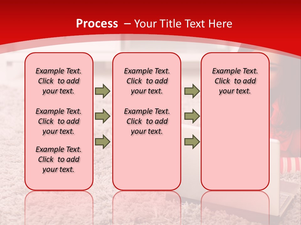 Girl With A Laptop PowerPoint Template