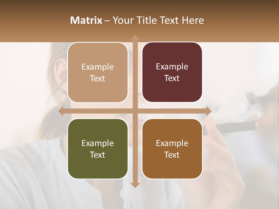 Smoking Girl PowerPoint Template