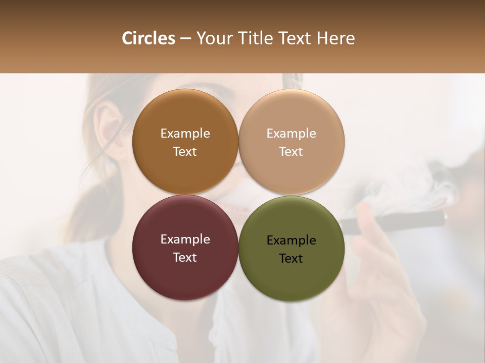 Smoking Girl PowerPoint Template