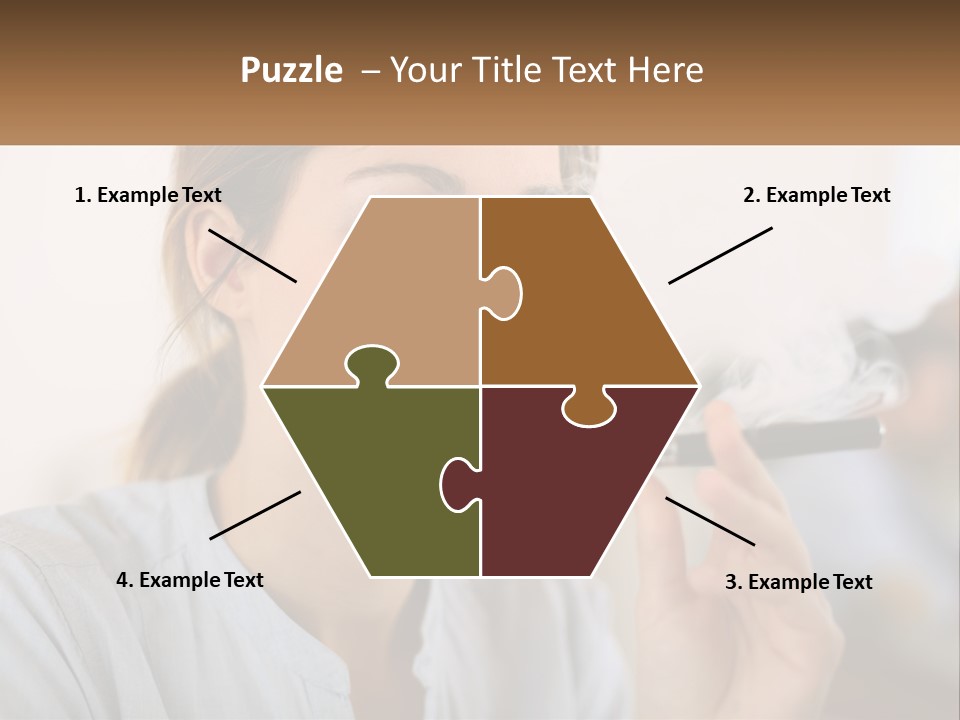 Smoking Girl PowerPoint Template