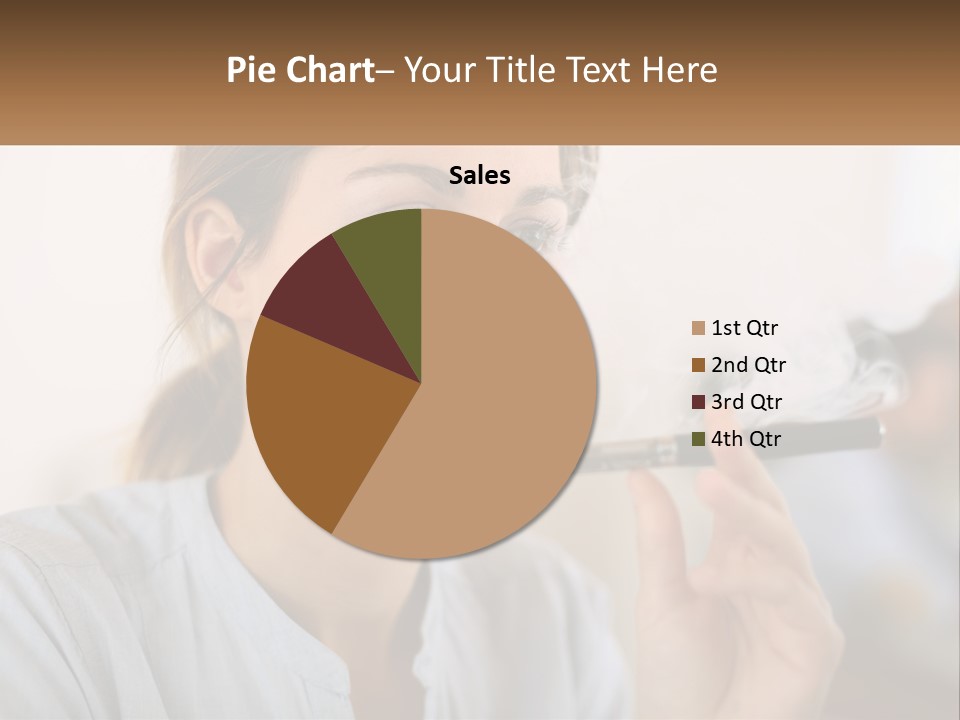 Smoking Girl PowerPoint Template