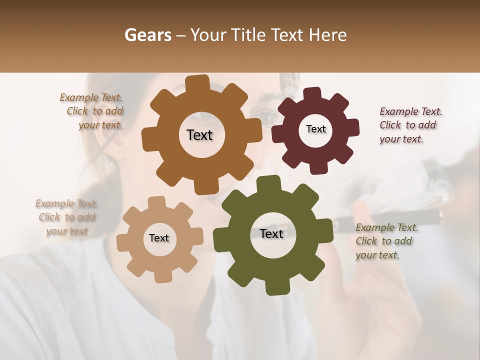 Smoking Girl PowerPoint Template