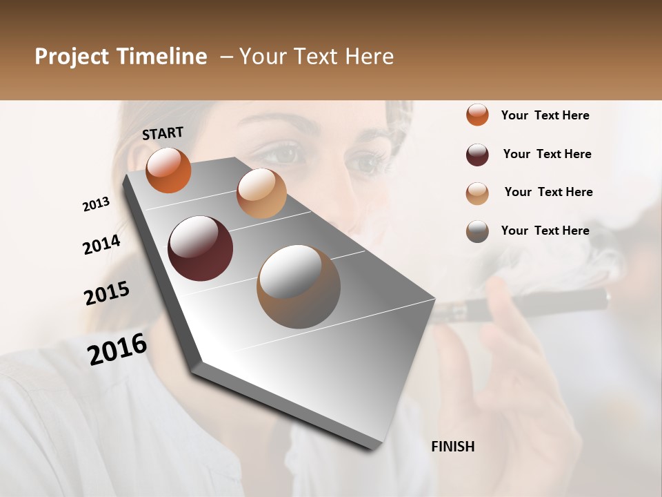 Smoking Girl PowerPoint Template