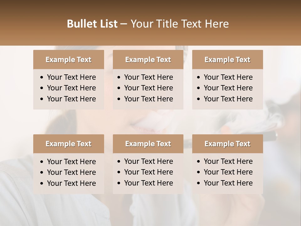 Smoking Girl PowerPoint Template