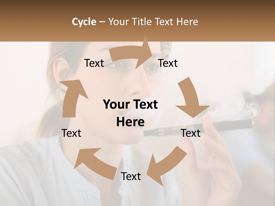 Smoking Girl PowerPoint Template