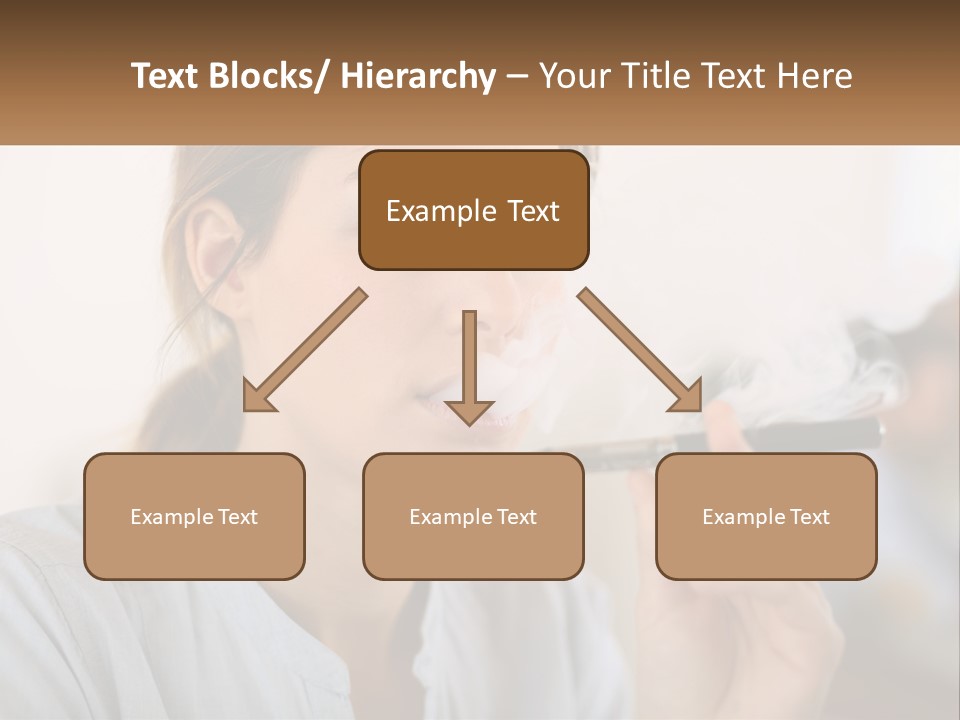 Smoking Girl PowerPoint Template