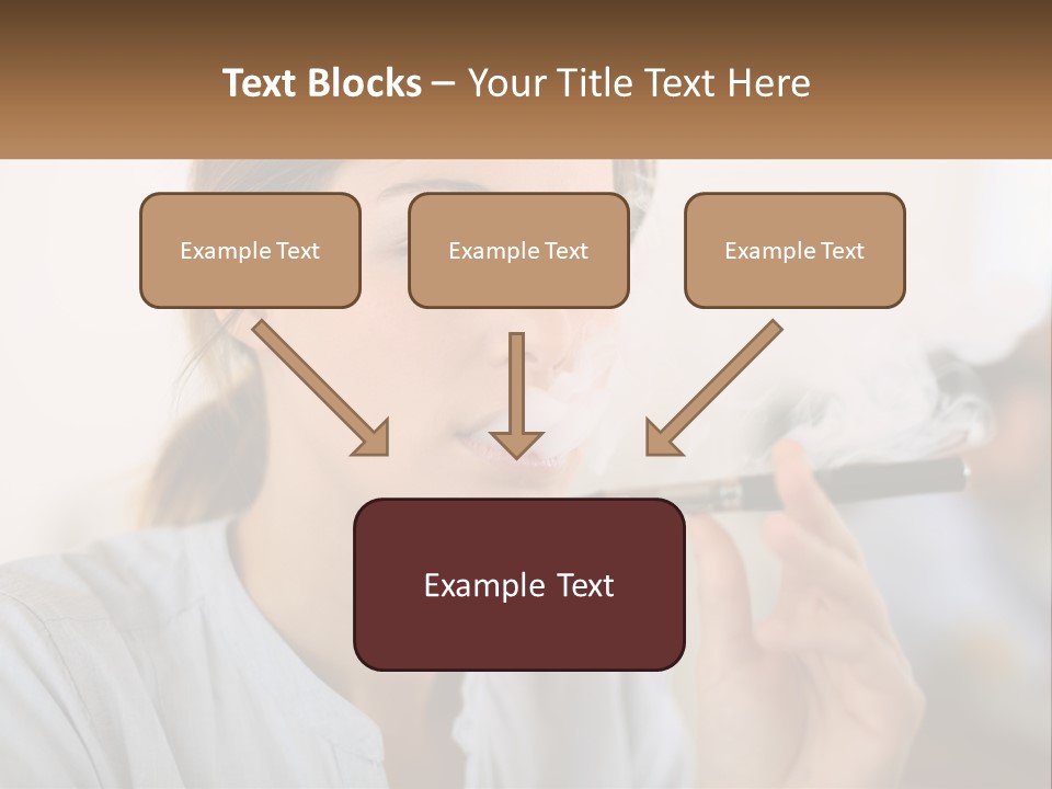 Smoking Girl PowerPoint Template