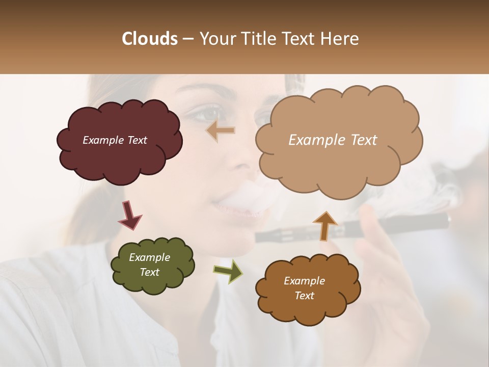 Smoking Girl PowerPoint Template