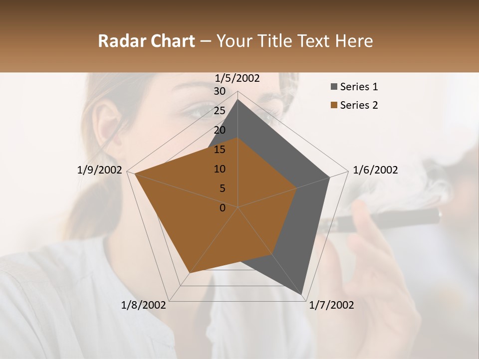 Smoking Girl PowerPoint Template