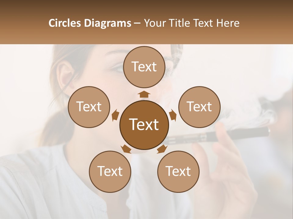 Smoking Girl PowerPoint Template