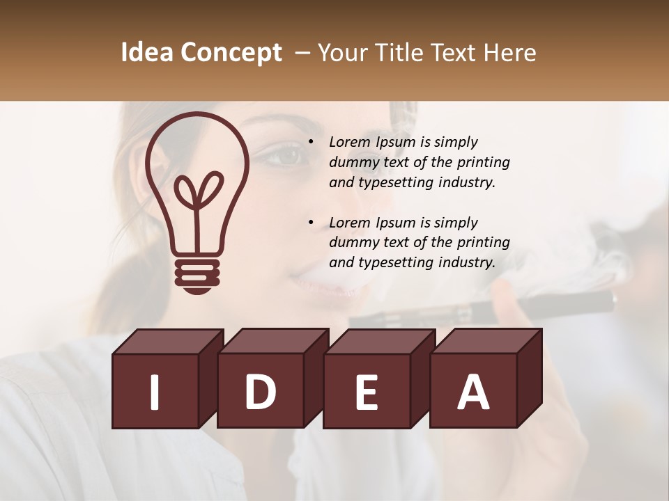 Smoking Girl PowerPoint Template