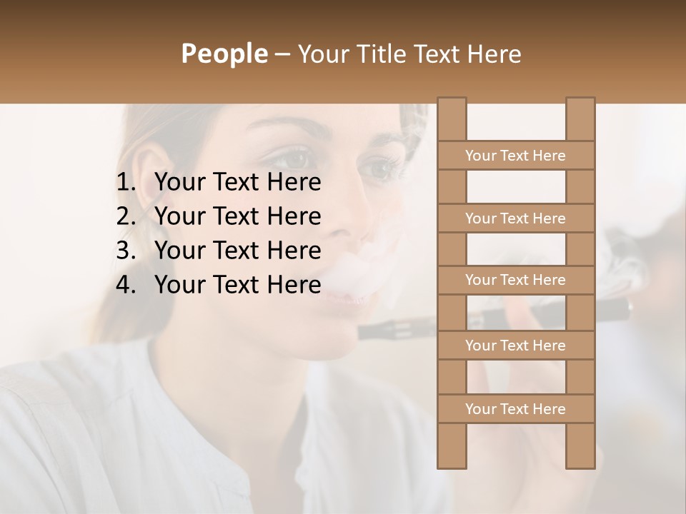 Smoking Girl PowerPoint Template