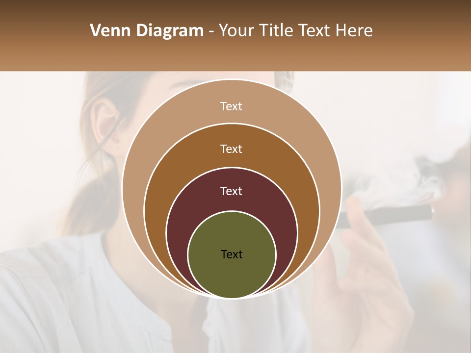 Smoking Girl PowerPoint Template