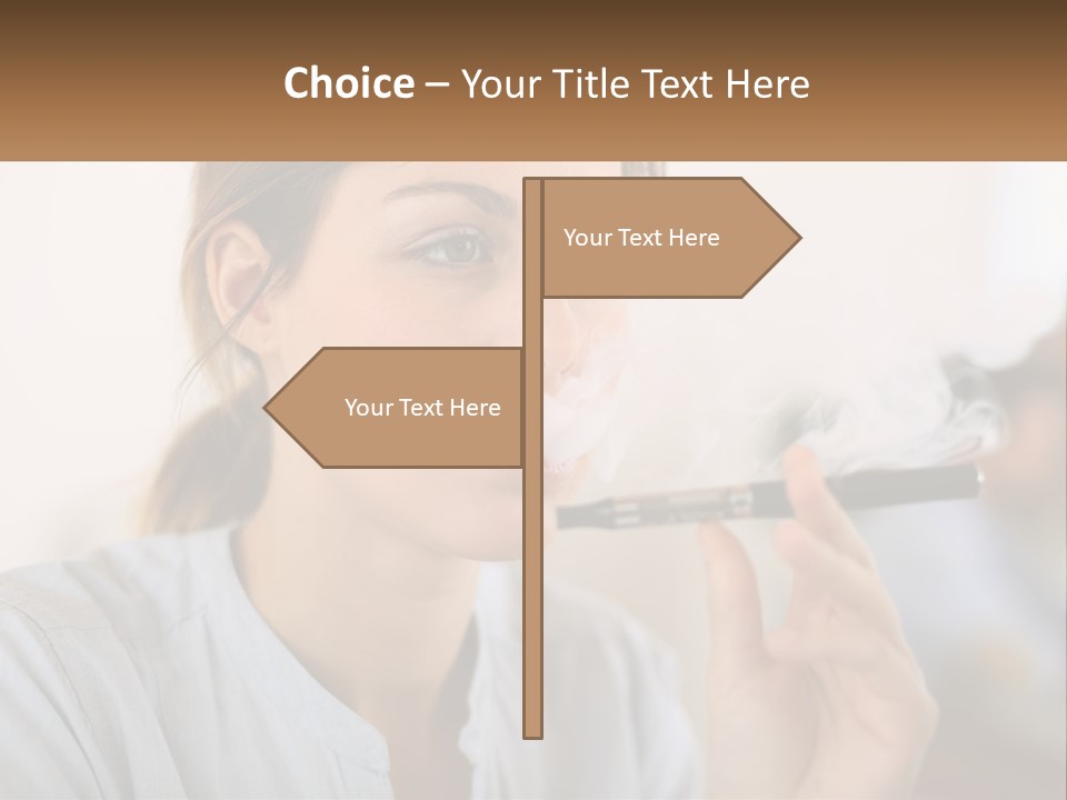 Smoking Girl PowerPoint Template