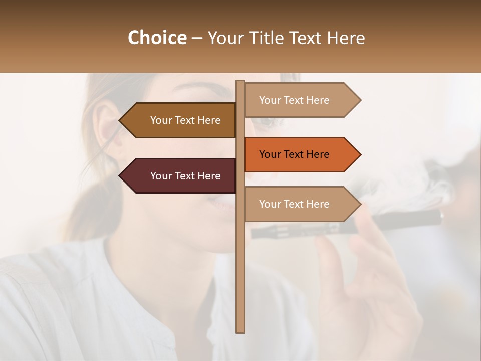 Smoking Girl PowerPoint Template