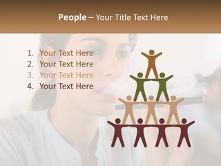Smoking Girl PowerPoint Template
